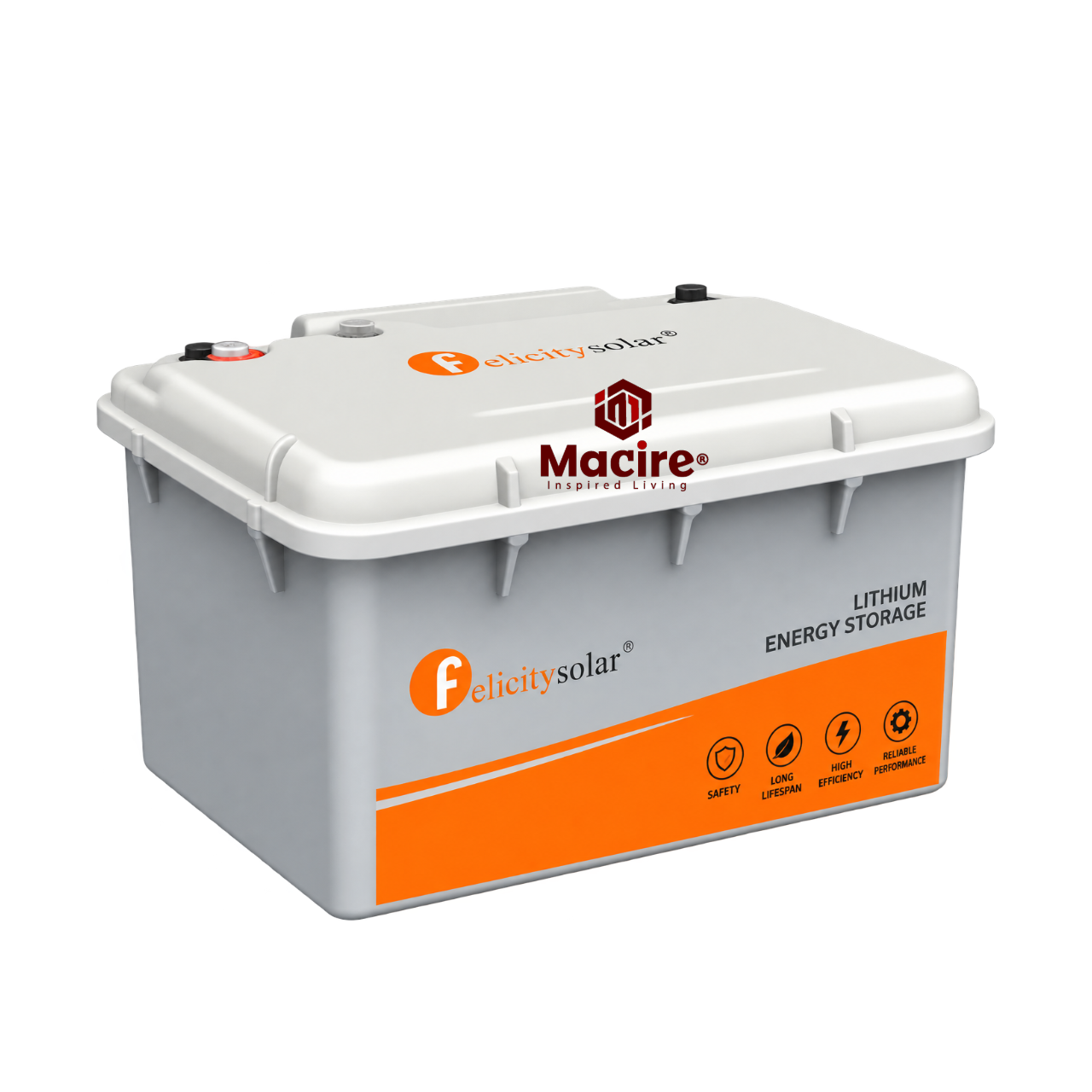 1.28kWh Felicity FLA12100PG2 12V 100Ah Grade A Lithium Battery – 6000+ Cycles